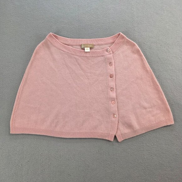 Nordstrom 100% Cashmere Cape Cardigan Light Pink Soft Ribbed PETITE XS - Picture 2 of 8